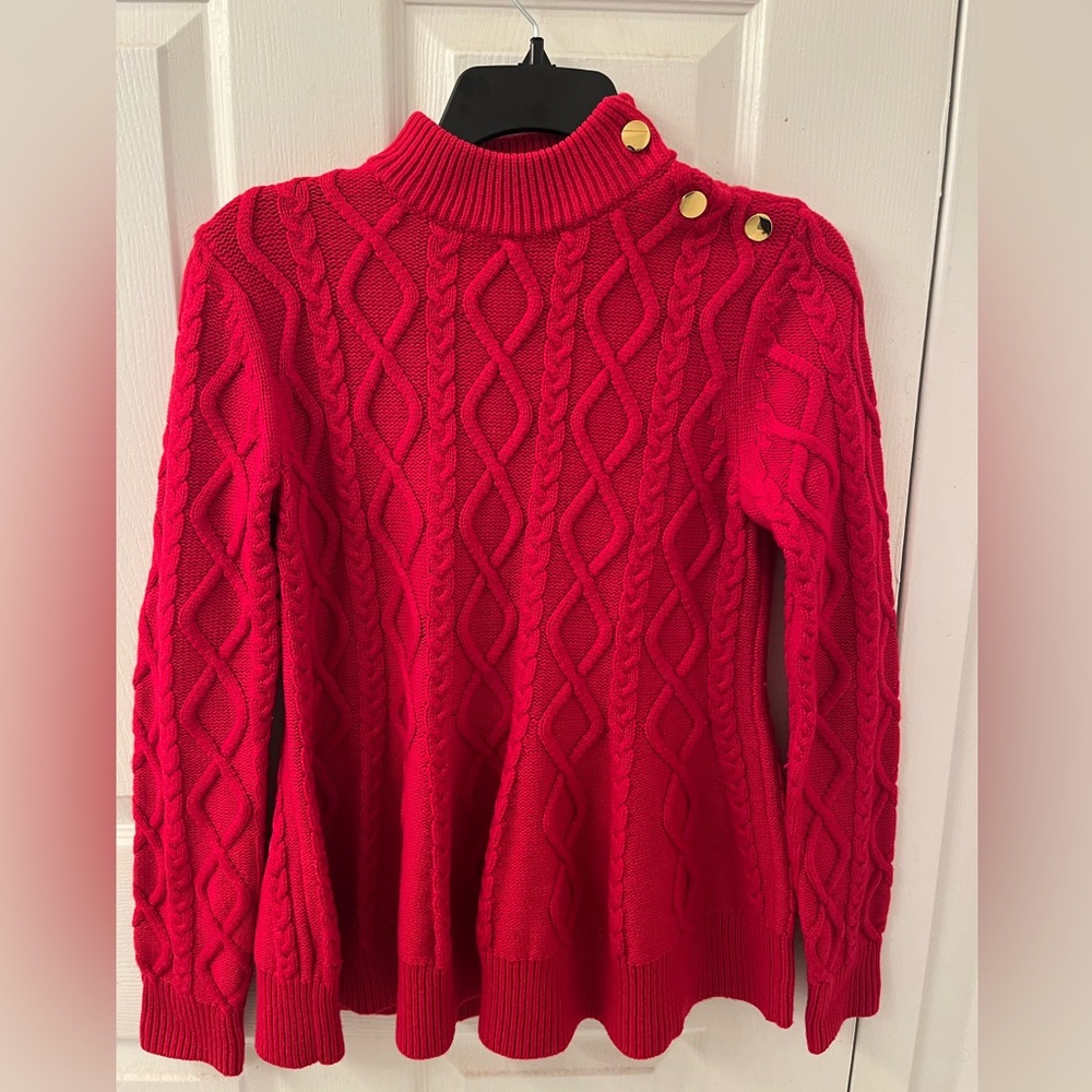 Kate Spade charm red sweater size S